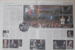 So sieht die Doppelseite in der AZ aus ...